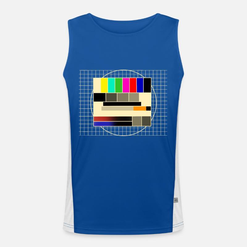Testbild Sendepause Funktionelles Kontrast-Tank Top für Männer 