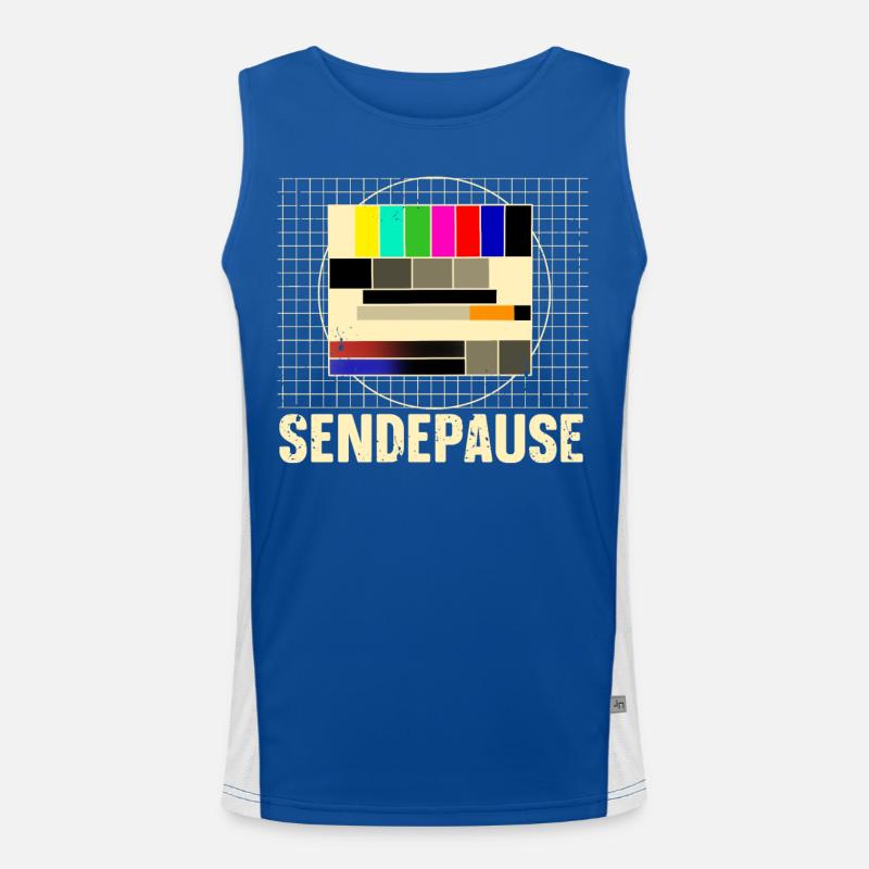 Testbild Sendepause Funktionelles Kontrast-Tank Top für Männer 