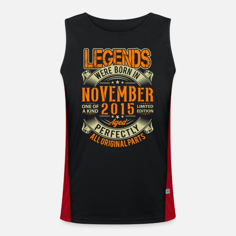 2015 November Geburtstag Legende Funktionelles Kontrast-Tank Top für Männer 