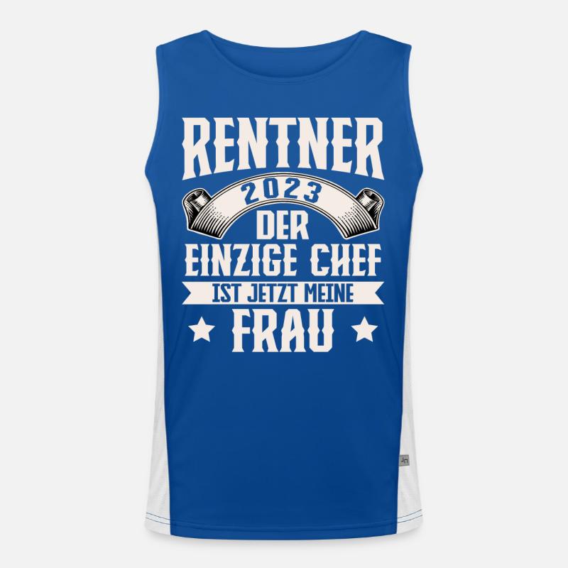 Rentner 2023 Ruhestand Funktionelles Kontrast-Tank Top für Männer 