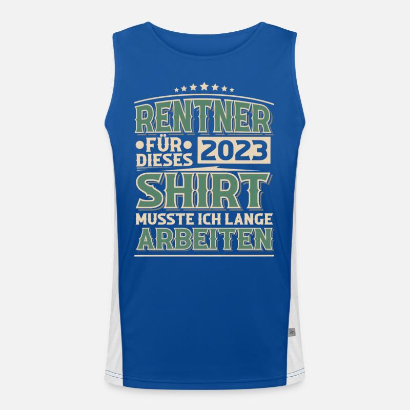 Rentner 2023 Ruhestand Funktionelles Kontrast-Tank Top für Männer 