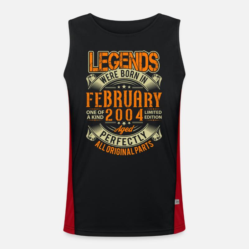 2004 February Birthday Legend Men's Functional Contrast Tank Top 