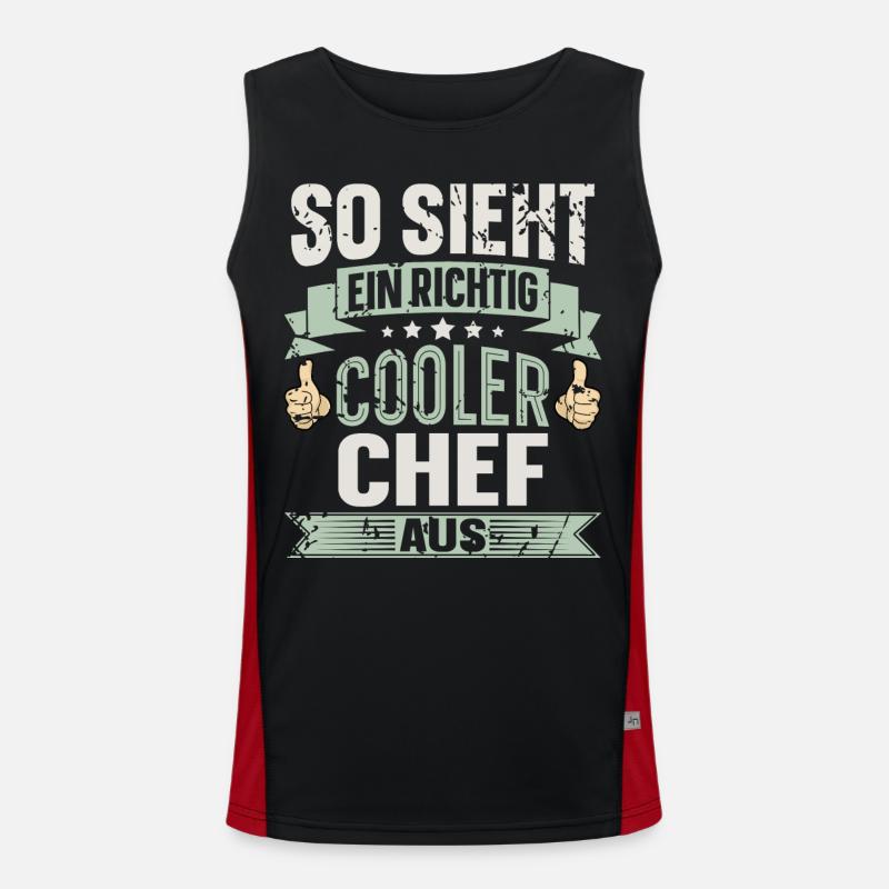 Chef Funktionelles Kontrast-Tank Top für Männer 