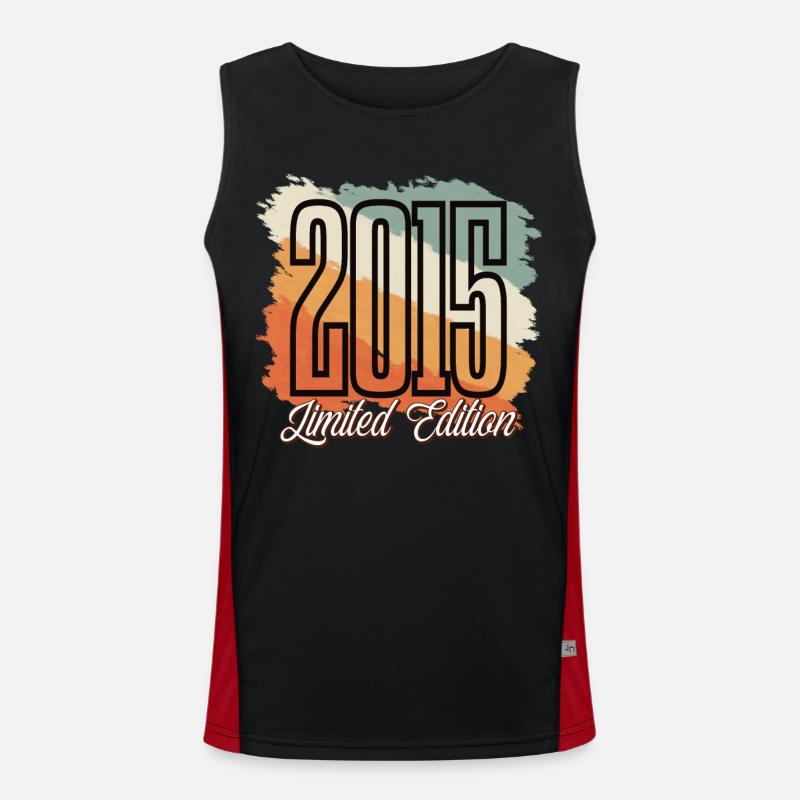 2015 Année de naissance Anniversaire Année de construction Vintage Rétro Débardeur respirant contrasté Homme 
