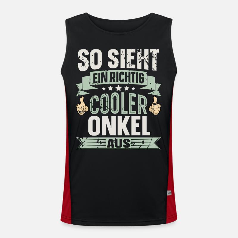 Onkel Funktionelles Kontrast-Tank Top für Männer 
