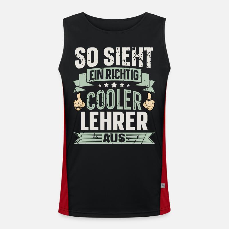 Lehrer Funktionelles Kontrast-Tank Top für Männer 