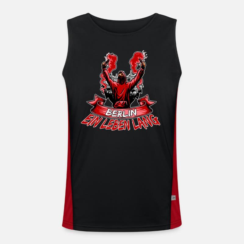 Berlin ein Leben lang Funktionelles Kontrast-Tank Top für Männer 