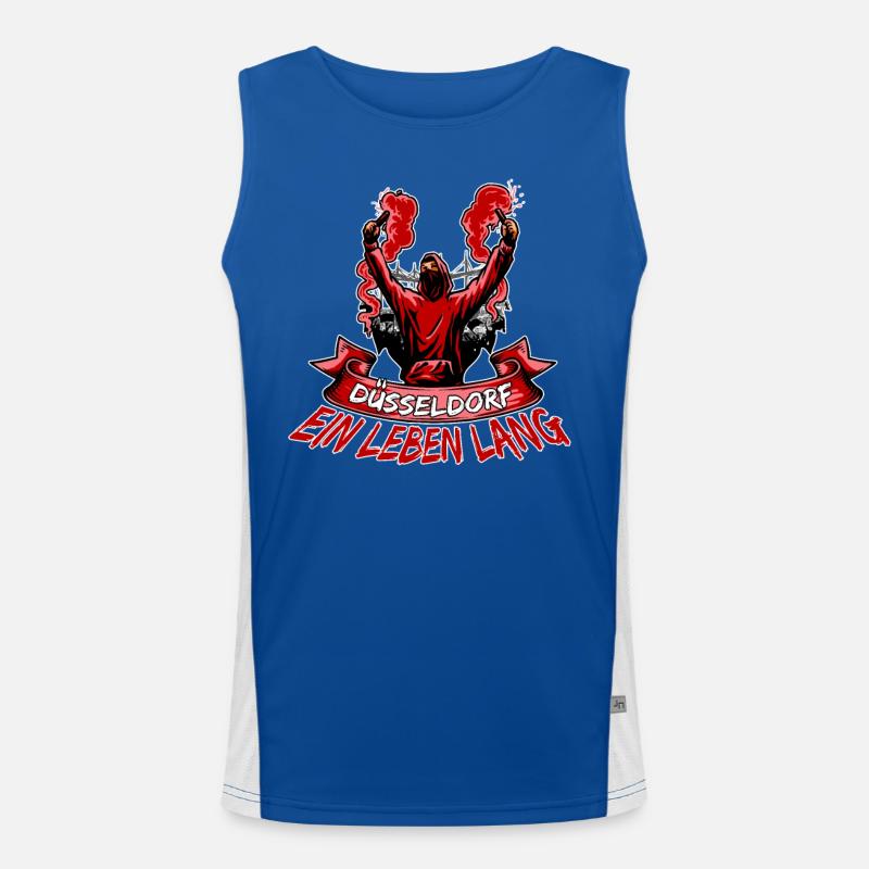 Düsseldorf ein Leben lang Funktionelles Kontrast-Tank Top für Männer 