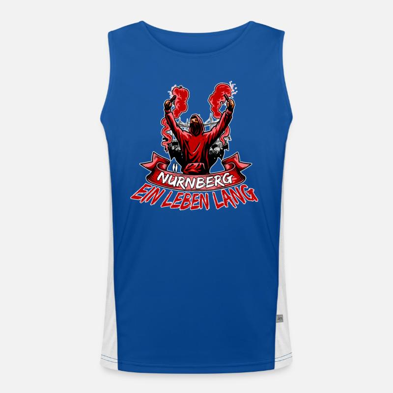 Nürnberg ein Leben lang Funktionelles Kontrast-Tank Top für Männer 