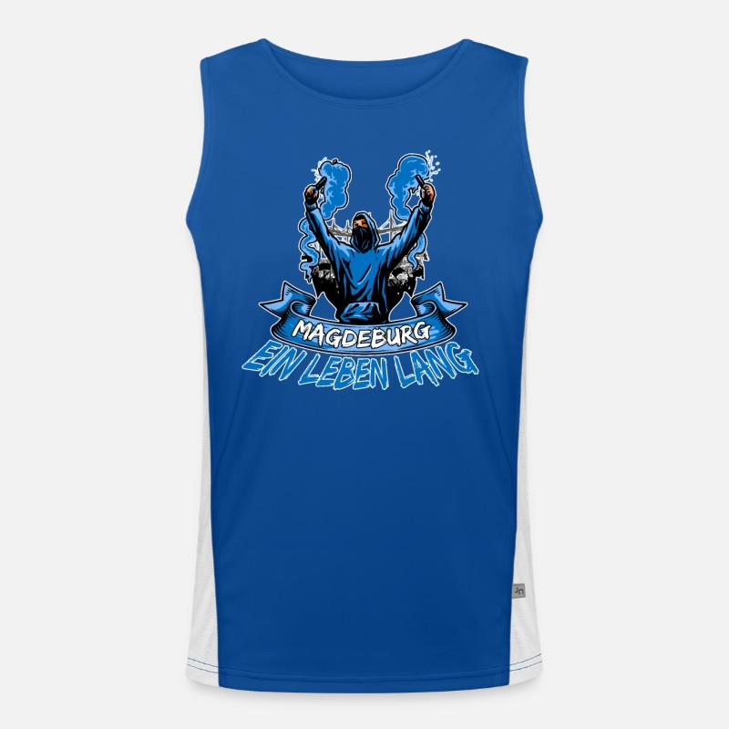 Magdeburg ein Leben lang Funktionelles Kontrast-Tank Top für Männer 