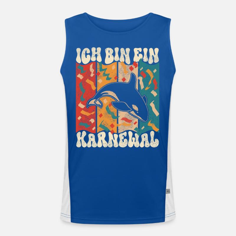 Ich Bin ein Karnewal Karneval Fasching Funktionelles Kontrast-Tank Top für Männer 