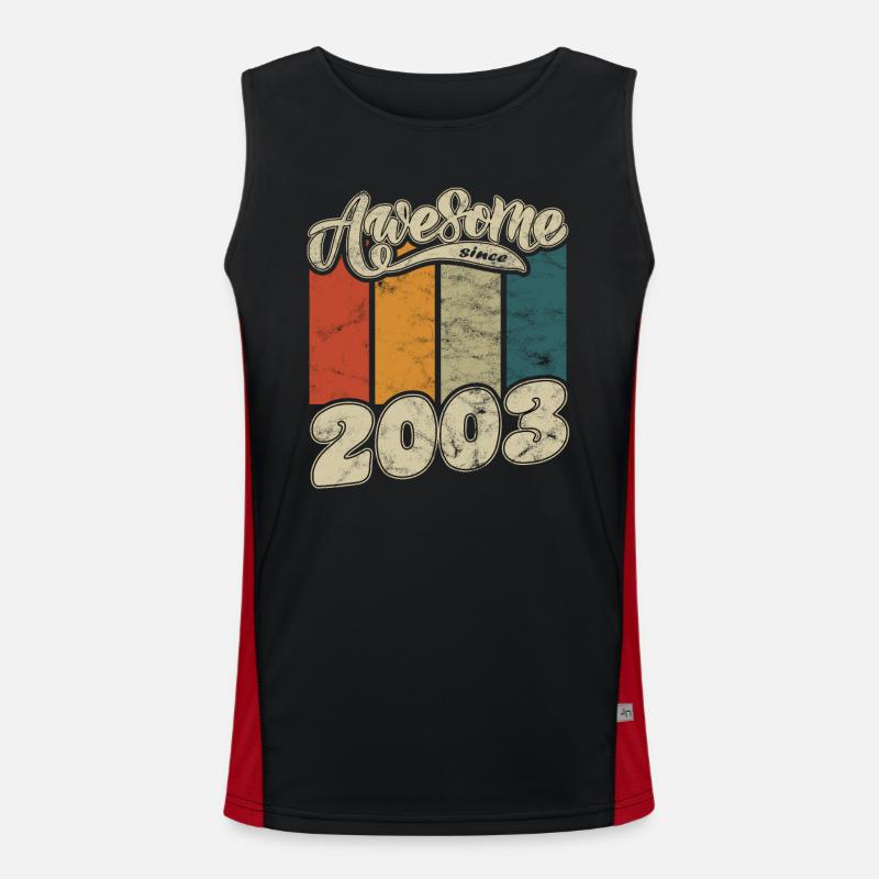 2003 Birthday Awesome since Retro Men's Functional Contrast Tank Top 