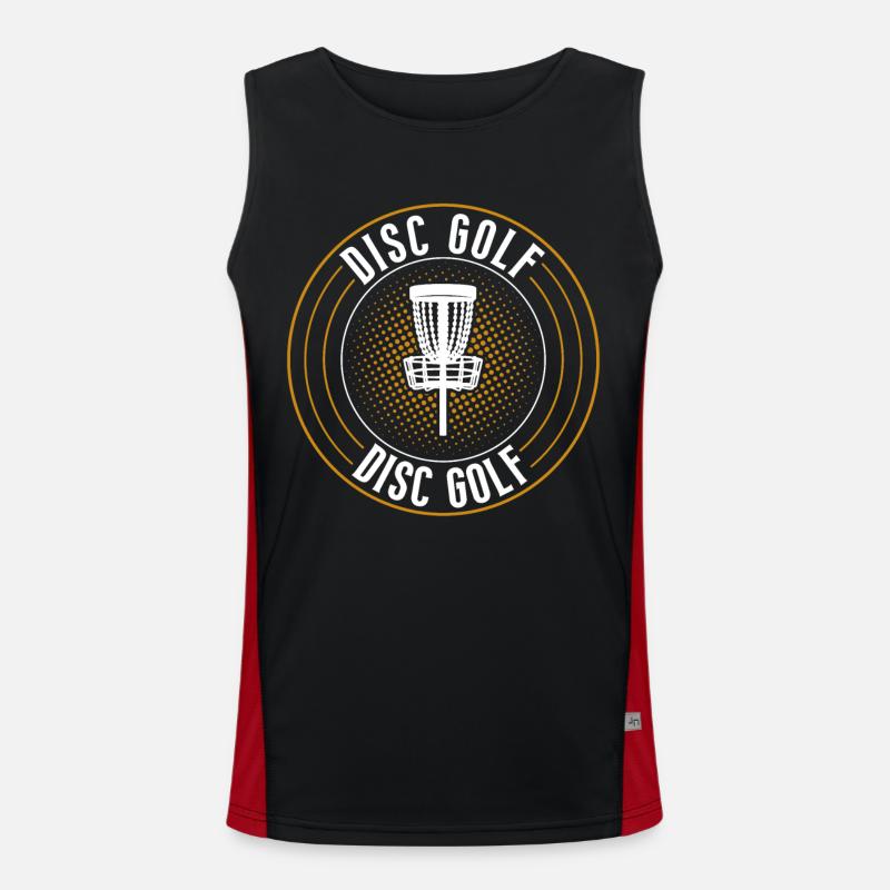 Discgolf Disc Golf - Men's Functional Contrast Tank Top  - black/red