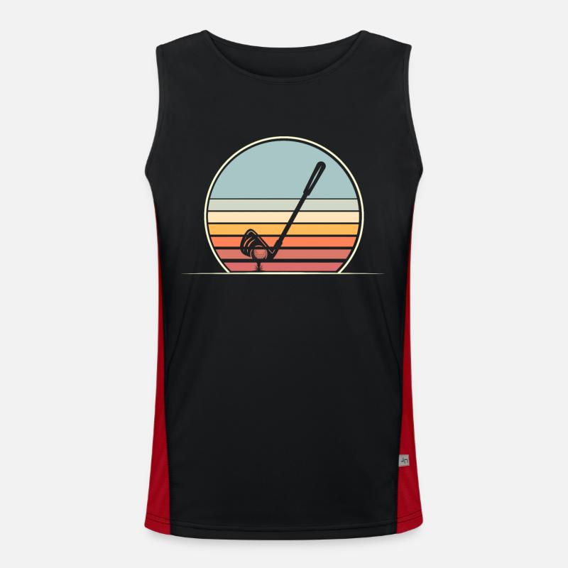 Golf Golfers - Men's Functional Contrast Tank Top  - black/red