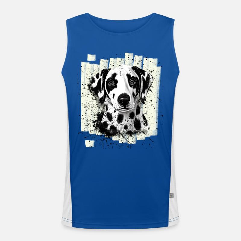 Dalmatiner Hund Funktionelles Kontrast-Tank Top für Männer 