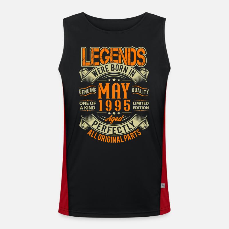 1995 Mai Birthday Legend Débardeur respirant contrasté Homme 