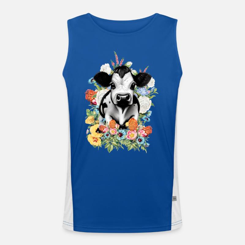 Fleurs de vache Débardeur respirant contrasté Homme 