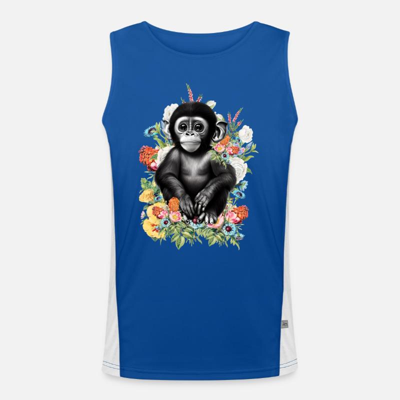 Fleurs de singe Débardeur respirant contrasté Homme 