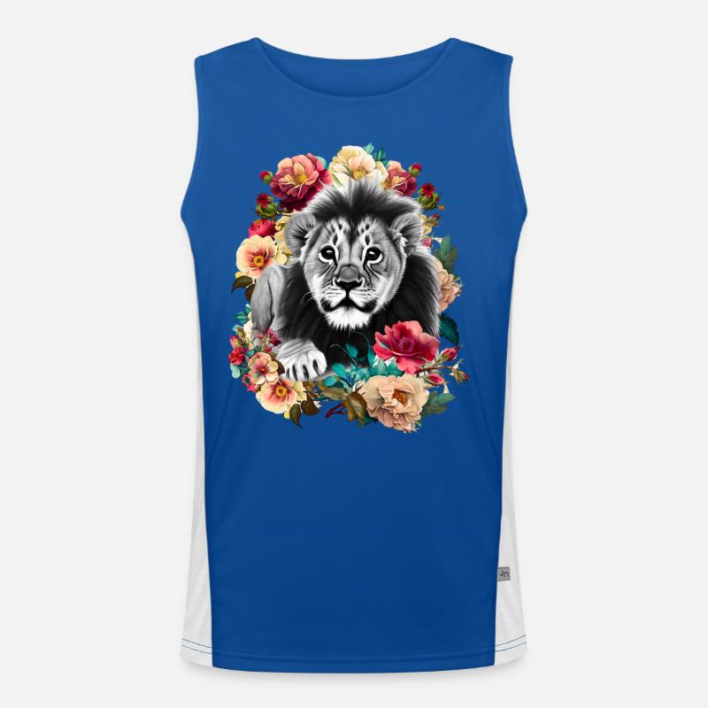 Fleurs de lion Débardeur respirant contrasté Homme 