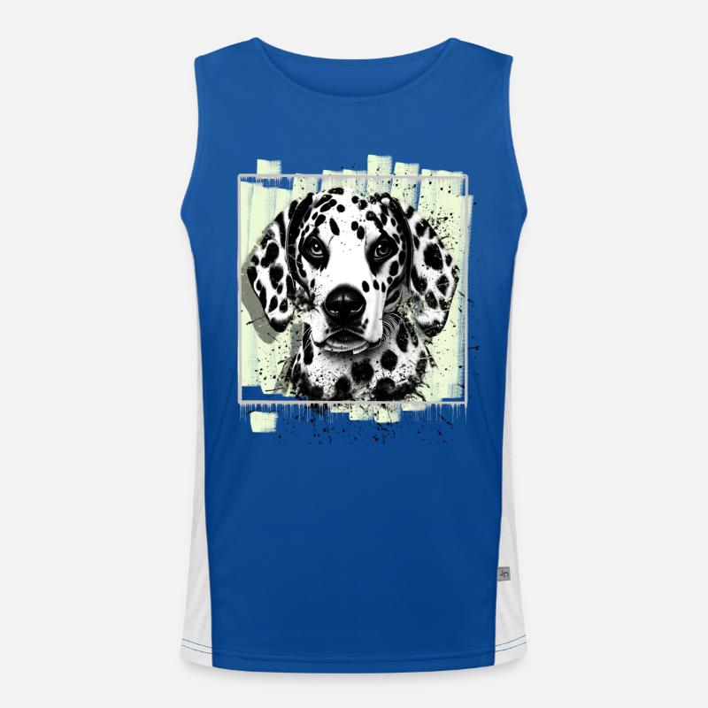 Dalmatiner Funktionelles Kontrast-Tank Top für Männer 