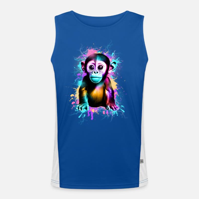 Affe Funktionelles Kontrast-Tank Top für Männer 