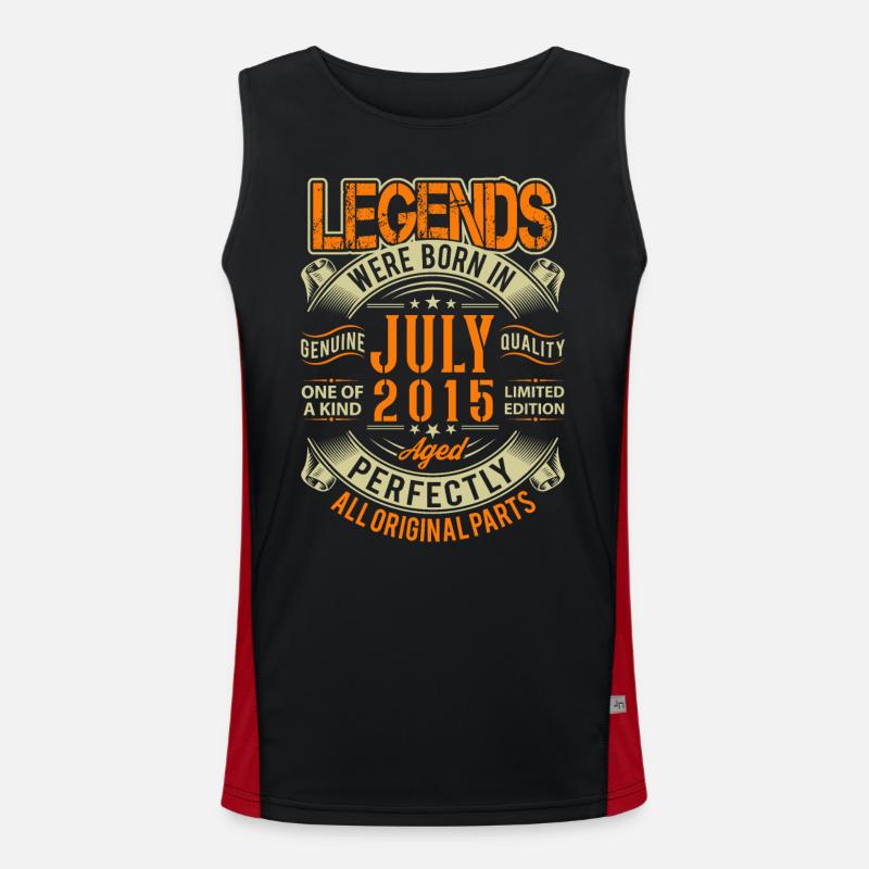 2015 July Birthday Legend Men's Functional Contrast Tank Top 
