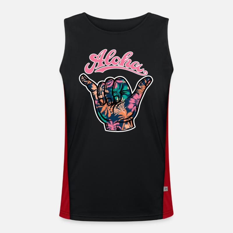 2 Aloha Shaka Men's Functional Contrast Tank Top 
