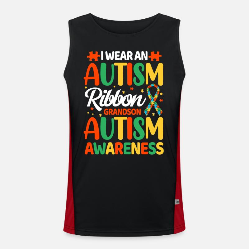 Autism Autistic Men's Functional Contrast Tank Top 