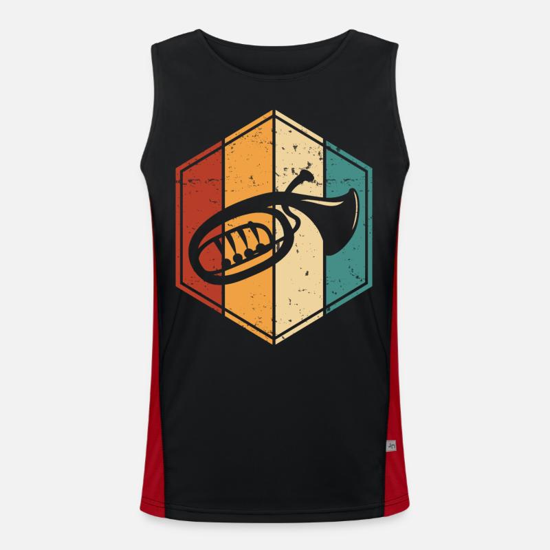 Baritone Baritone - Men's Functional Contrast Tank Top  - black/red