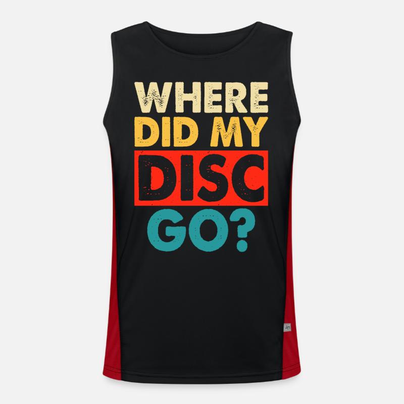 Discgolf Disc Golf - Men's Functional Contrast Tank Top  - black/red