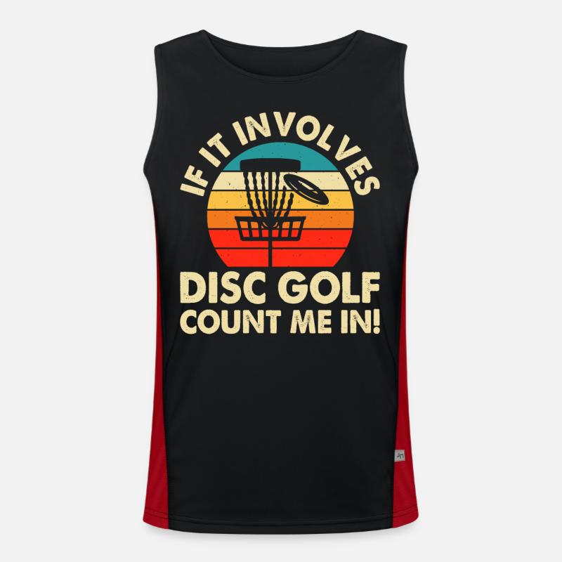 Discgolf Disc Golf - Men's Functional Contrast Tank Top  - black/red