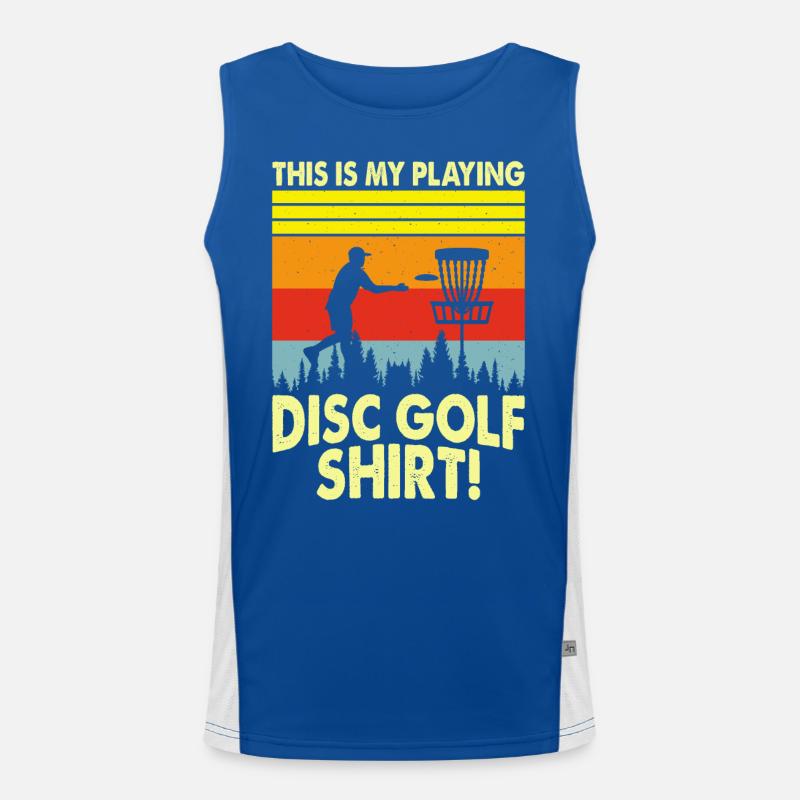Discgolf Disc Golf Funktionelles Kontrast-Tank Top für Männer 