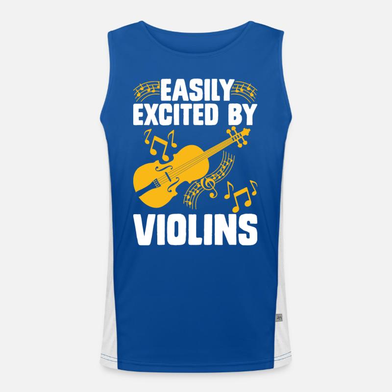 Violine Violinist Funktionelles Kontrast-Tank Top für Männer 