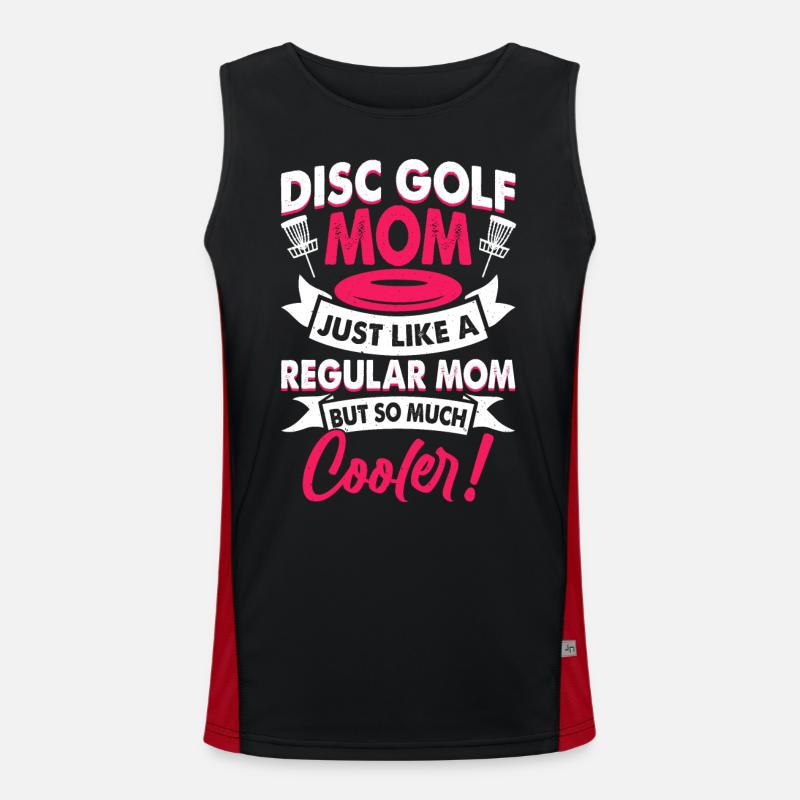 Discgolf Disc Golf - Men's Functional Contrast Tank Top  - black/red