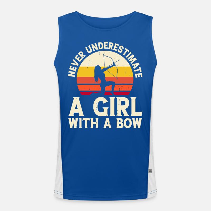 Bogenschütze Bogenschießen Funktionelles Kontrast-Tank Top für Männer 