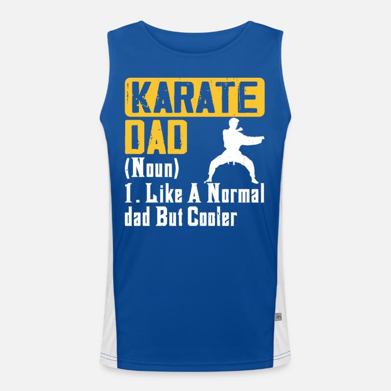 Karate Papa Vater Funktionelles Kontrast-Tank Top für Männer 