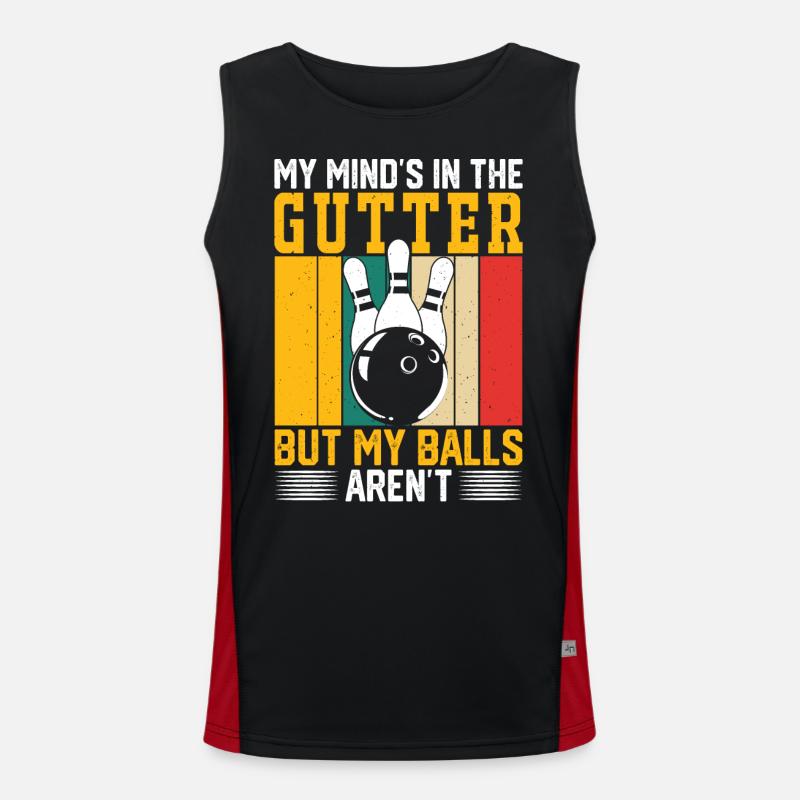 Bowling Funktionelles Kontrast-Tank Top für Männer 