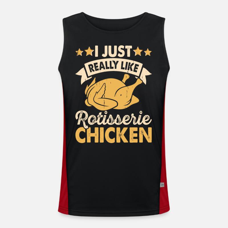 Chickens Chicken - Men's Functional Contrast Tank Top  - black/red