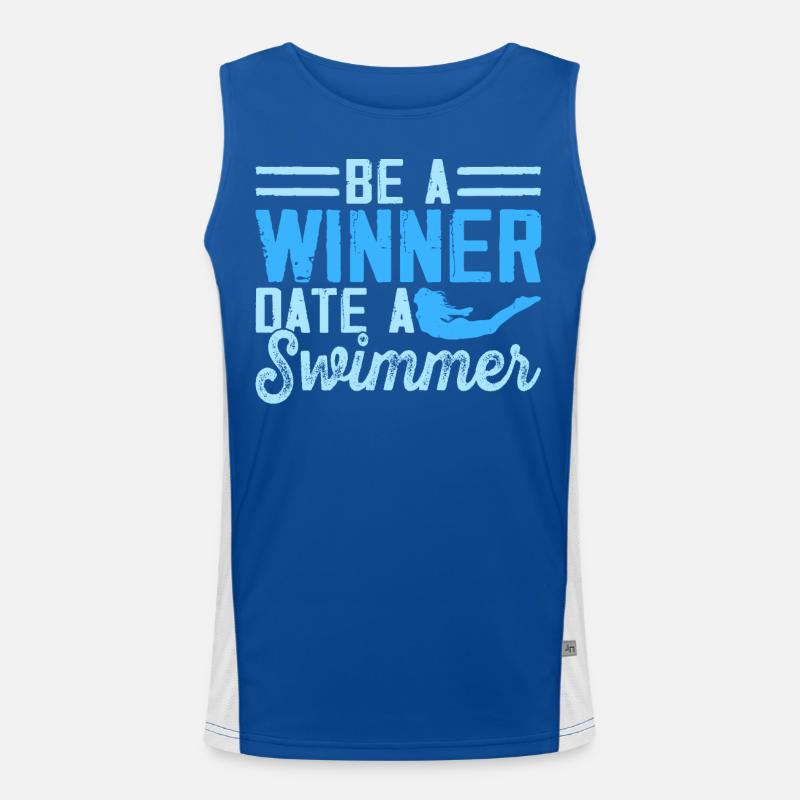 Swimming Float Men's Functional Contrast Tank Top 