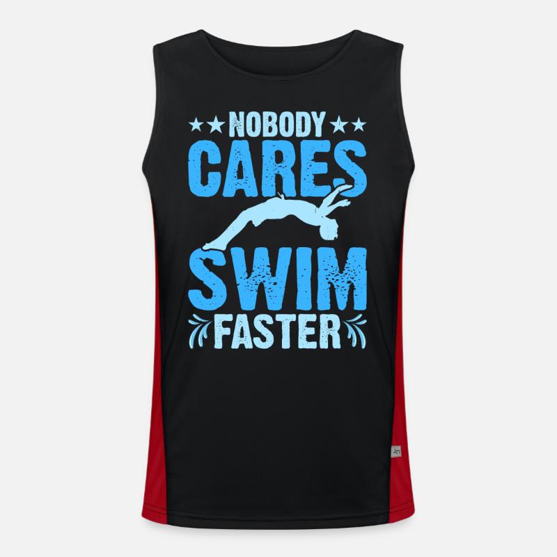 Swimming Float Men's Functional Contrast Tank Top 
