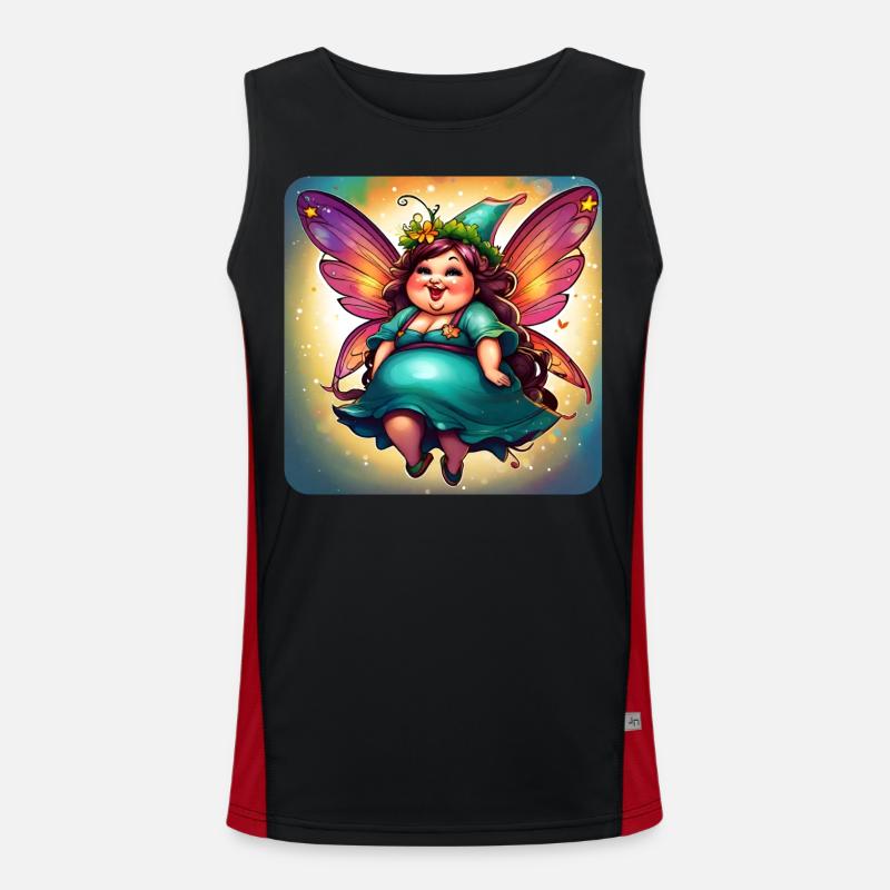 Mignonne grosse fée avec des ailes Débardeur respirant contrasté Homme 
