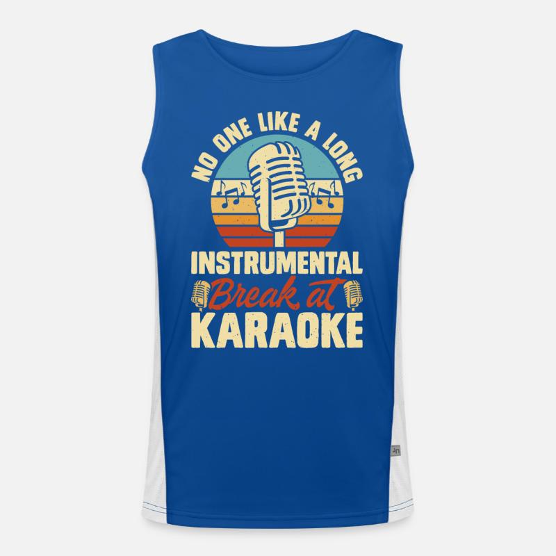 Karaoke Singing Men's Functional Contrast Tank Top 