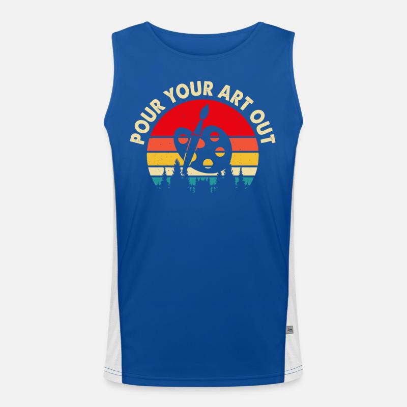 Künstler Funktionelles Kontrast-Tank Top für Männer 