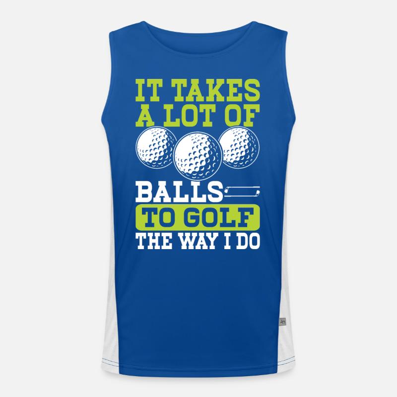 Golf Golfer Funktionelles Kontrast-Tank Top für Männer 
