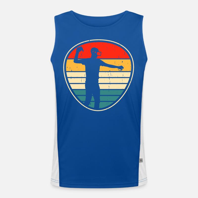 VR Virtual Reality Brille Virtuelle Realität Funktionelles Kontrast-Tank Top für Männer 