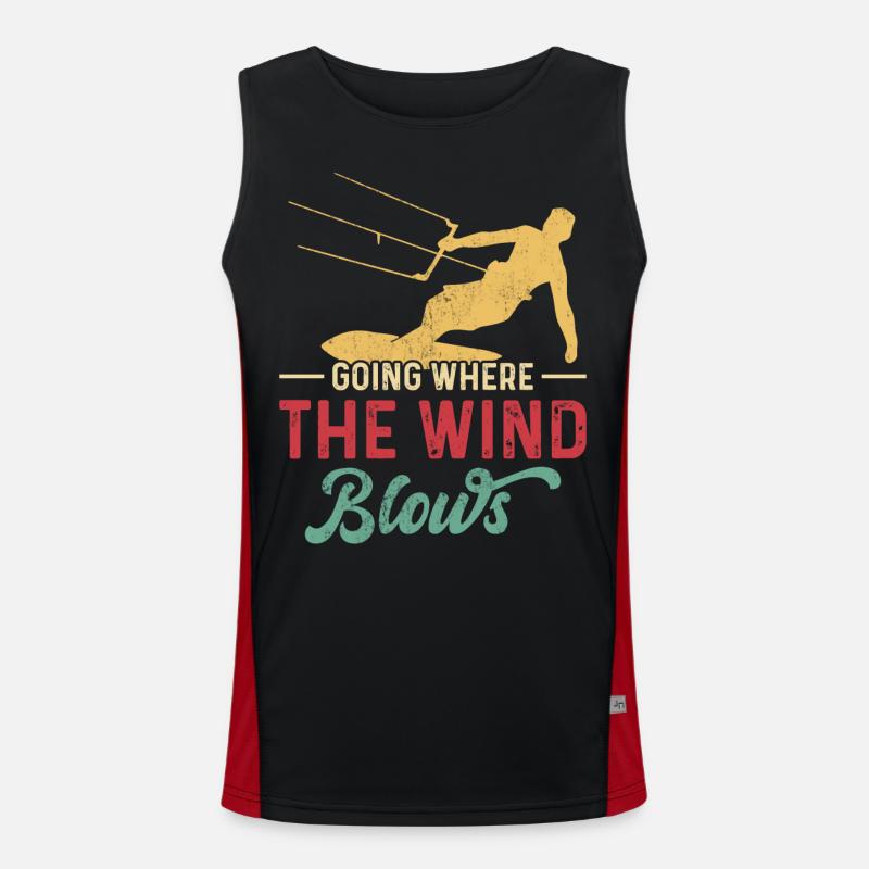 Kitesurf Kitesurfer Kiteboard Funktionelles Kontrast-Tank Top für Männer 