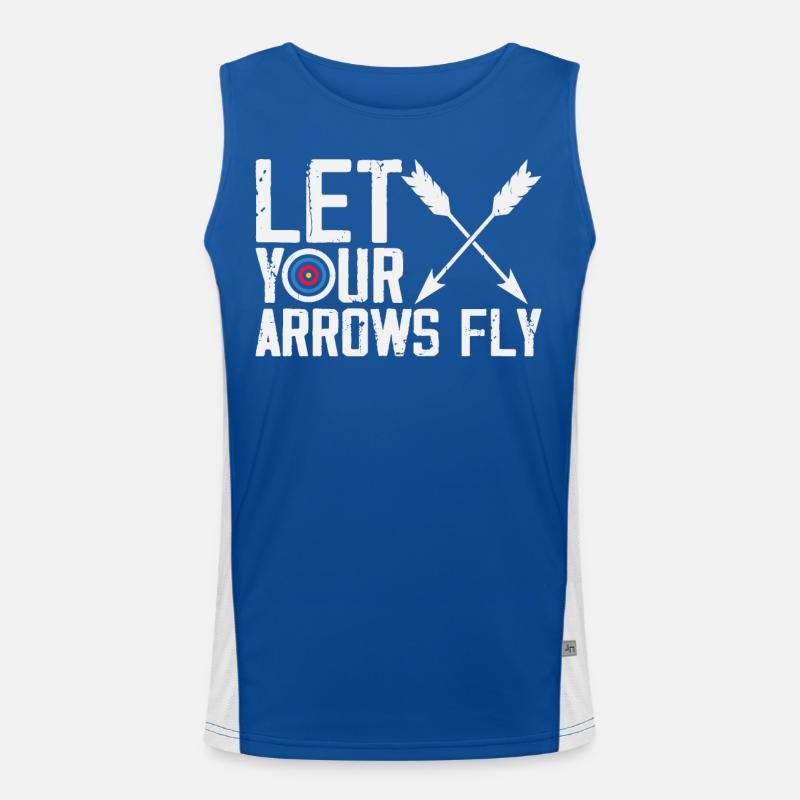Bogenschütze Bogenschießen Funktionelles Kontrast-Tank Top für Männer 
