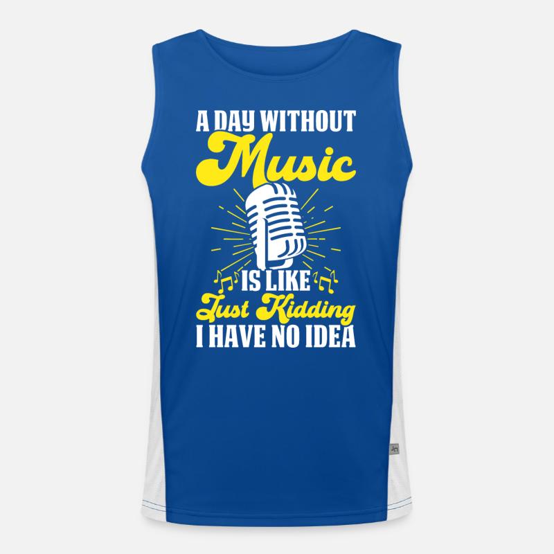 Singen Sänger Funktionelles Kontrast-Tank Top für Männer 