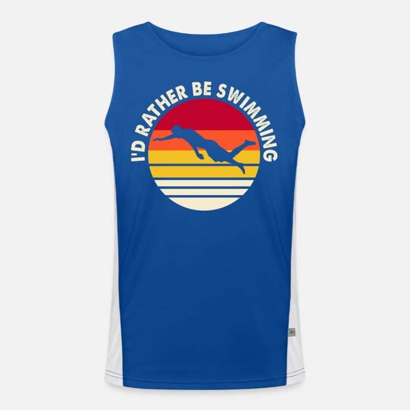 Swimming Float Men's Functional Contrast Tank Top 