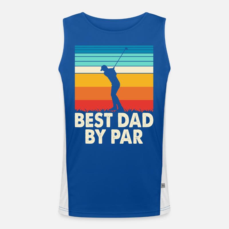 Golf Papa Vater Funktionelles Kontrast-Tank Top für Männer 